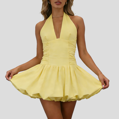 Women's Bow Bubble Mini Dress