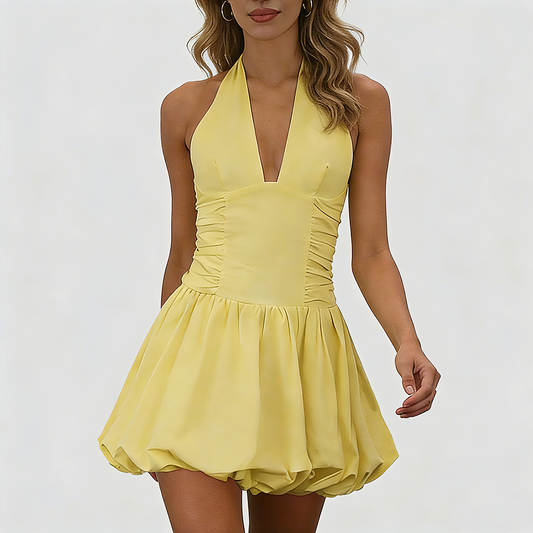 Women's Bow Bubble Mini Dress
