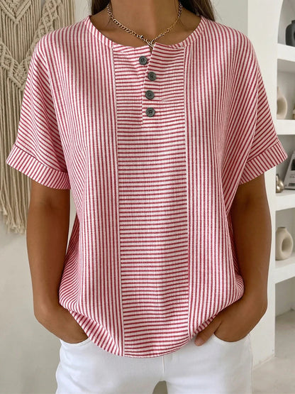 Striped short sleeved T-shirt
