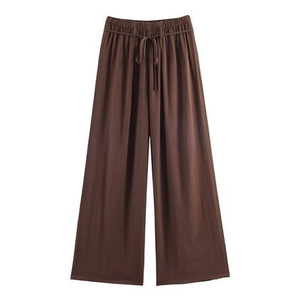 Style Women's Linen Shirt and Wide-Leg Pants Set