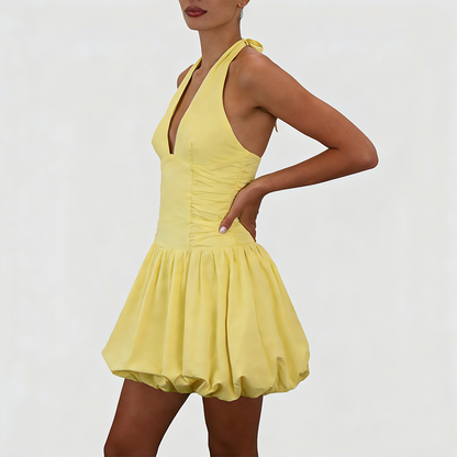 Women's Bow Bubble Mini Dress